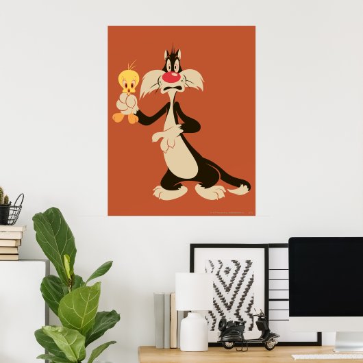 SYLVESTER™ mit TWEETY™ Poster (Heimbüro)