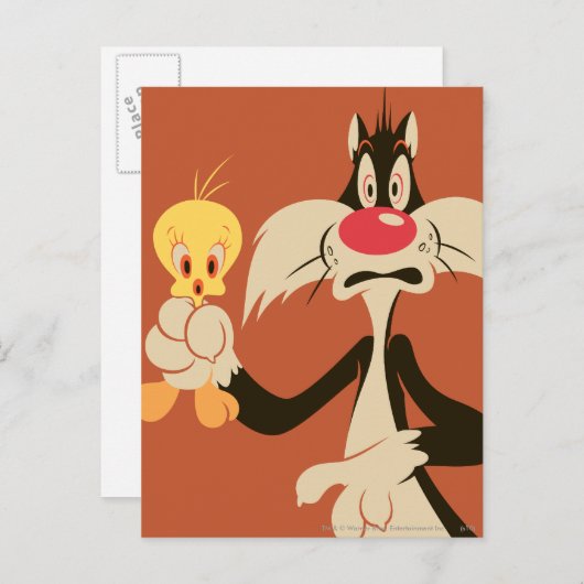 SYLVESTER™ mit TWEETY™ Postkarte (Vorne/Hinten)