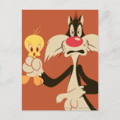 SYLVESTER™ mit TWEETY™ Postkarte (Vorderseite)