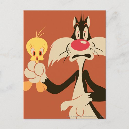 SYLVESTER™ mit TWEETY™ Postkarte (Vorderseite)