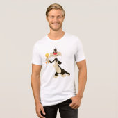 SYLVESTER™ mit TWEETY™ Tri-Blend Shirt (Vorderseite voll)