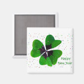 Sylvester Neujahrstag Jahresabschluss Magnet (Vorderseite/Rückseite)