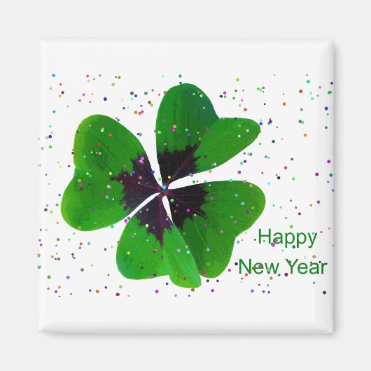 Sylvester Neujahrstag Jahresabschluss Magnet (Vorne)