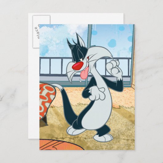 Sylvester Paw Up Postkarte (Vorne/Hinten)