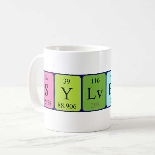 Sylvester Periodenname Tasse (Vorderseite Links)