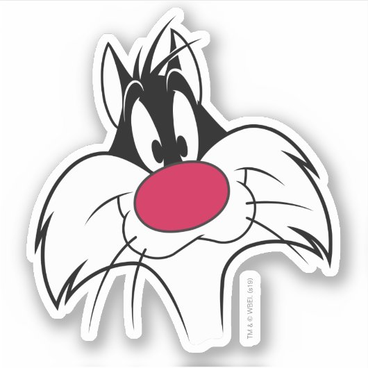 SYLVESTER™ Red Nose Face Aufkleber (Vorderseite)