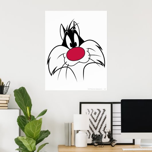 SYLVESTER™ Red Nose Face Poster (Heimbüro)