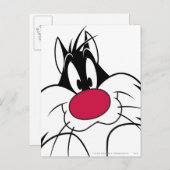 SYLVESTER™ Red Nose Face Postkarte (Vorne/Hinten)