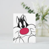 SYLVESTER™ Red Nose Face Postkarte (Stehend Vorderseite)