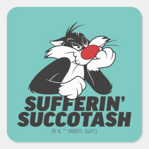 SYLVESTER™ "Sufferin' Succotash" Sulfit Quadratischer Aufkleber