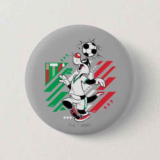 SYLVESTER™ Team Italien Fußball-Grafik Button (Vorderseite)