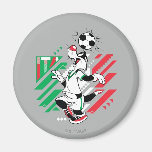 SYLVESTER™ Team Italien Fußball-Grafik Magnet (Vorne)