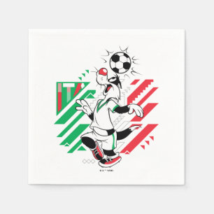 SYLVESTER™ Team Italien Fußball-Grafik Serviette