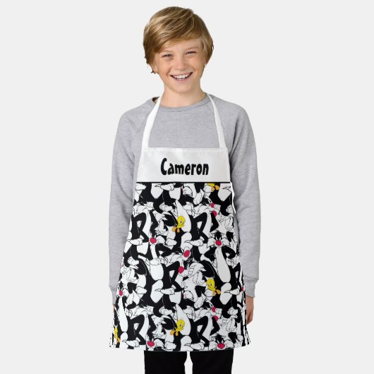 SYLVESTER™- & TWEETY™-Muster Schürze (Getragen)