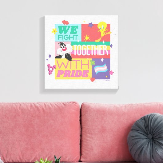 SYLVESTER™ & TWEETY™| We Fight Together With Pride Leinwanddruck (Insitu (Wohnzimmer))