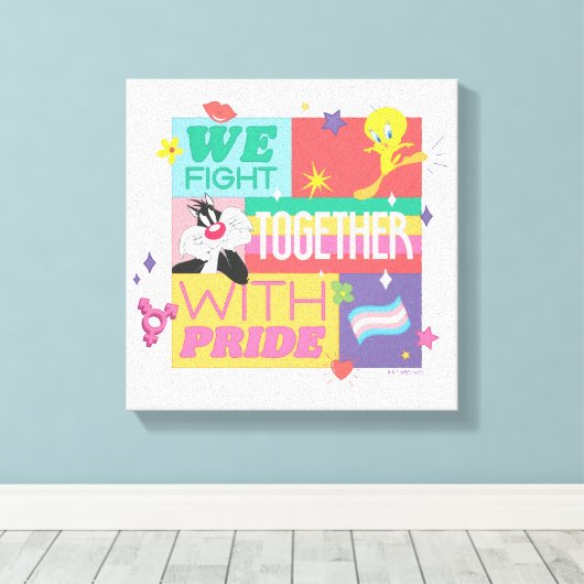 SYLVESTER™ & TWEETY™| We Fight Together With Pride Leinwanddruck (Insitu (Holzboden))