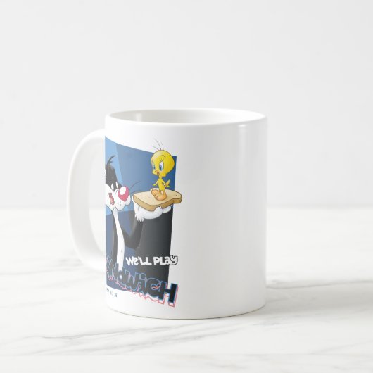 SYLVESTER™ & TWEETY™ "We'll Play Sandwich" Kaffeetasse (Vorderseite Links)