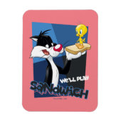 SYLVESTER™ & TWEETY™ "We'll Play Sandwich" Magnet (Vertikal)