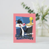 SYLVESTER™ & TWEETY™ "We'll Play Sandwich" Postkarte (Stehend Vorderseite)
