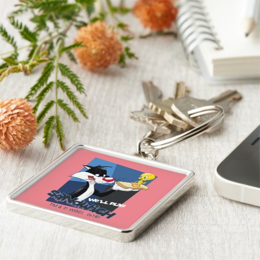 SYLVESTER™ & TWEETY™ "We'll Play Sandwich" Schlüsselanhänger (Seite)