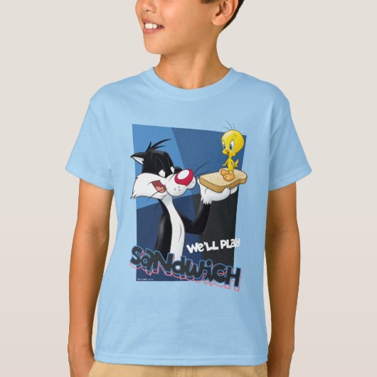 SYLVESTER™ & TWEETY™ "We'll Play Sandwich" T-Shirt (Vorderseite)