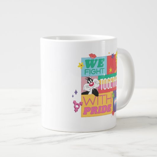 SYLVESTER™ & TWEETY™| Wir kämpfen mit Stolz Jumbo-Tasse (Vorderseite Rechts)