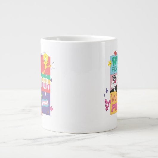 SYLVESTER™ & TWEETY™| Wir kämpfen mit Stolz Jumbo-Tasse (Vorderseite)