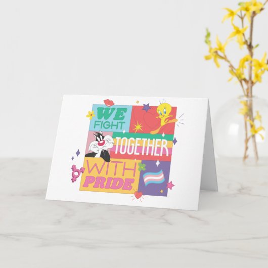 SYLVESTER™ & TWEETY™| Wir kämpfen mit Stolz Karte (Gelbe Blume)