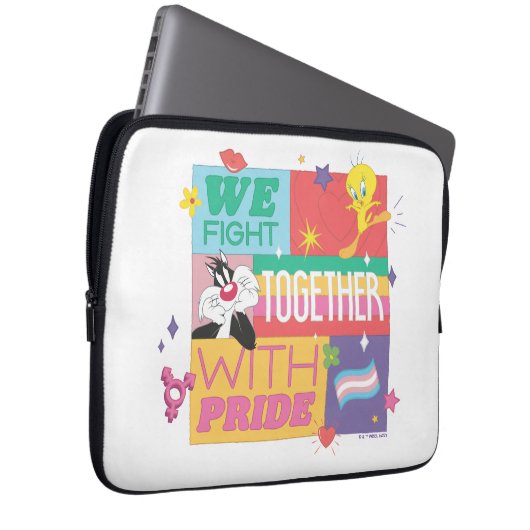 SYLVESTER™ & TWEETY™| Wir kämpfen mit Stolz Laptopschutzhülle (Vorne Rechts)