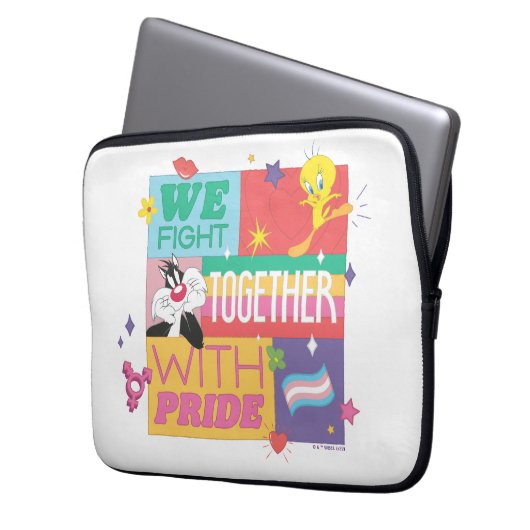 SYLVESTER™ & TWEETY™| Wir kämpfen mit Stolz Laptopschutzhülle (Vorderseite Links)