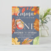 Sylvester Wasserfall Igel Einladung (Stehend Vorderseite)