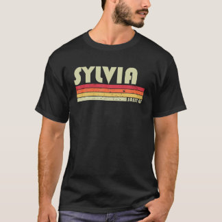 SYLVIA Geschenkname Personalisiert Retro Vintager T-Shirt