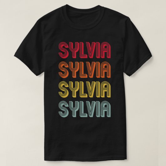 SYLVIA Geschenkname Personalisiert Retro Vintager  T-Shirt (Design vorne)