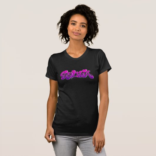 SYLVIA-Graffiti-Name - T-Shirt (Vorne ganz)