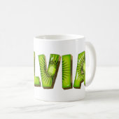 Sylvia Name Kiwi Style Tasse Teetasse Kaffeetasse (VorderseiteRechts)
