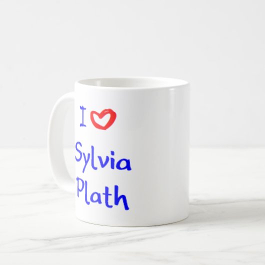 Sylvia plath kaffeetasse (Vorderseite Links)