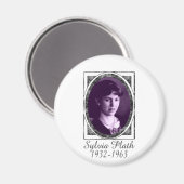 Sylvia Plath Magnet (Vorderseite/Rückseite)