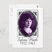 Sylvia Plath Postkarte (Vorne/Hinten)