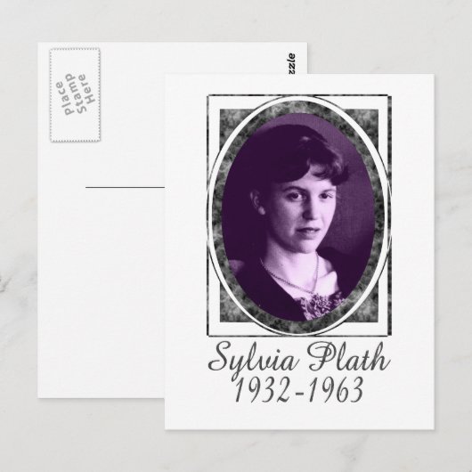 Sylvia Plath Postkarte (Vorne/Hinten)