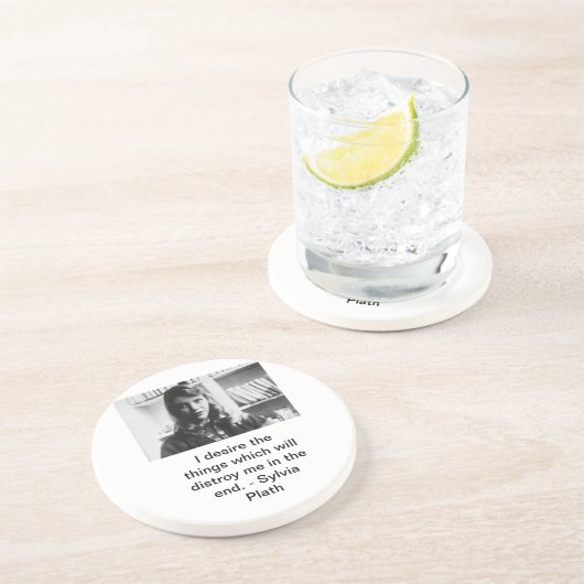 Sylvia Plath Quote Getränkeuntersetzer (Seite)