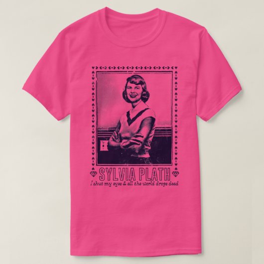 Sylvia Plath Retro Fan Art Design 1 T-Shirt (Design vorne)