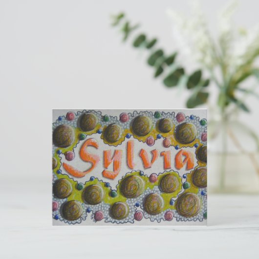 Sylvia Postcard Postkarte (Stehend Vorderseite)
