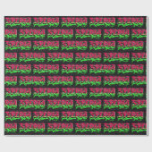 Sylvia Vorname Name Graffiti red green Geschenkpapier (Flach)