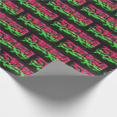 Sylvia Vorname Name Graffiti red green Geschenkpapier (Ecke)