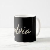 Sylvia white gold Handwriting Tasse Kaffeetasse (VorderseiteRechts)