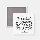 SylviasStory Psalm Square Magnet (Vorderseite/Rückseite)