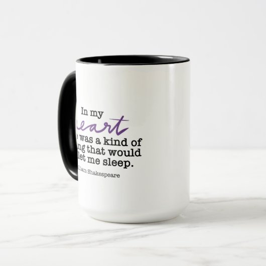 SylviasStory Shakespeare Tasse zweitfarbig (Vorderseite Links)