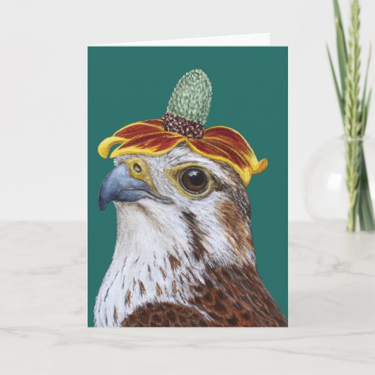Sylvie the prairie falcon Faltkarte Karte (Vorderseite)