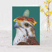 Sylvie the prairie falcon Faltkarte Karte (Gelbe Blume)