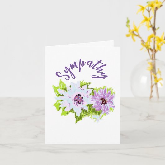 Symapthy Card : Wilde Blume Karte (Gelbe Blume)